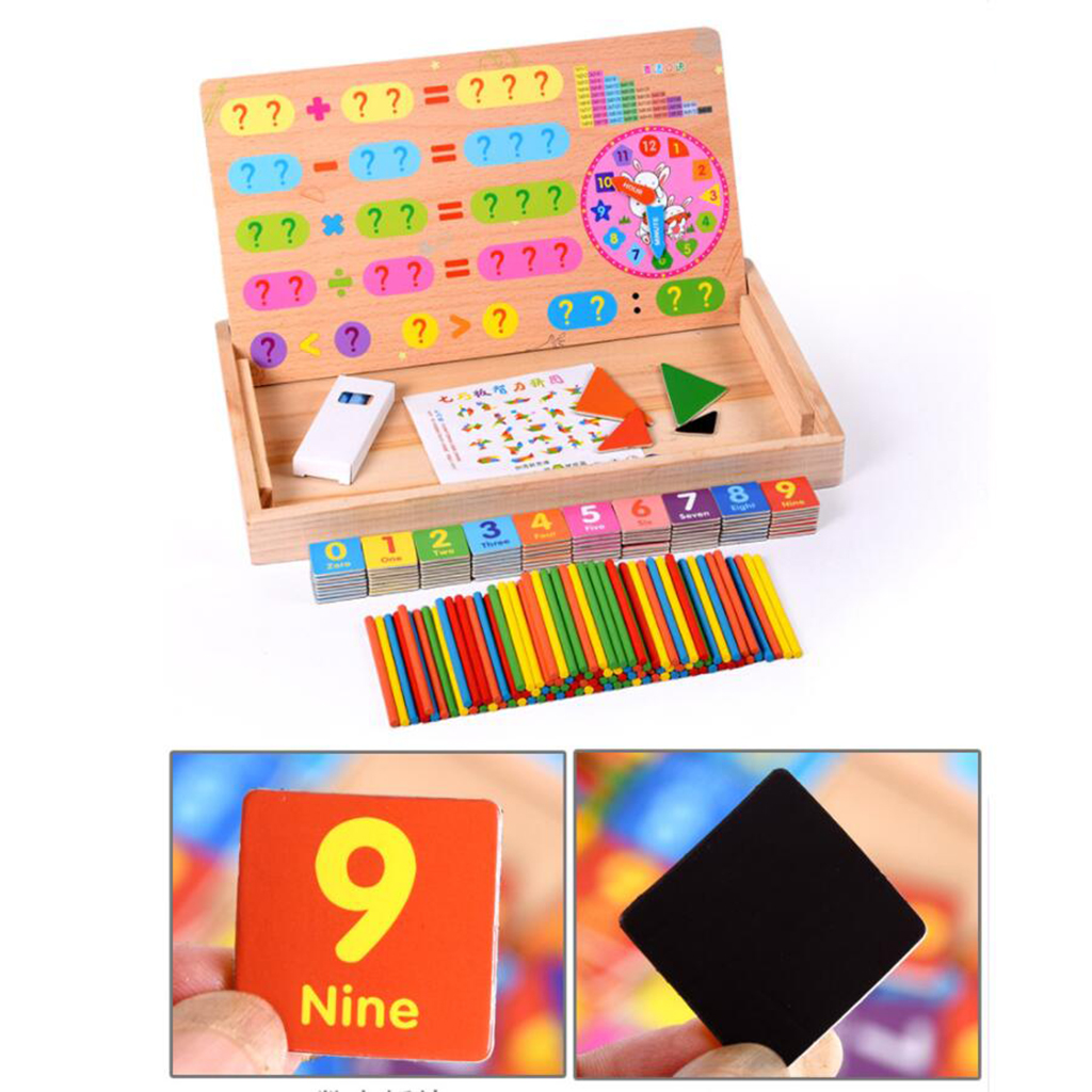 Multifunction Counting Sticks Wood Calculation Math Pre- Children Toys