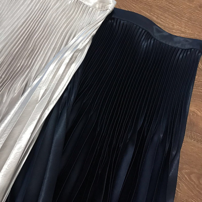 Plissada de Cintura Saia Feminina Alta Clássica 4 Moda Feminina