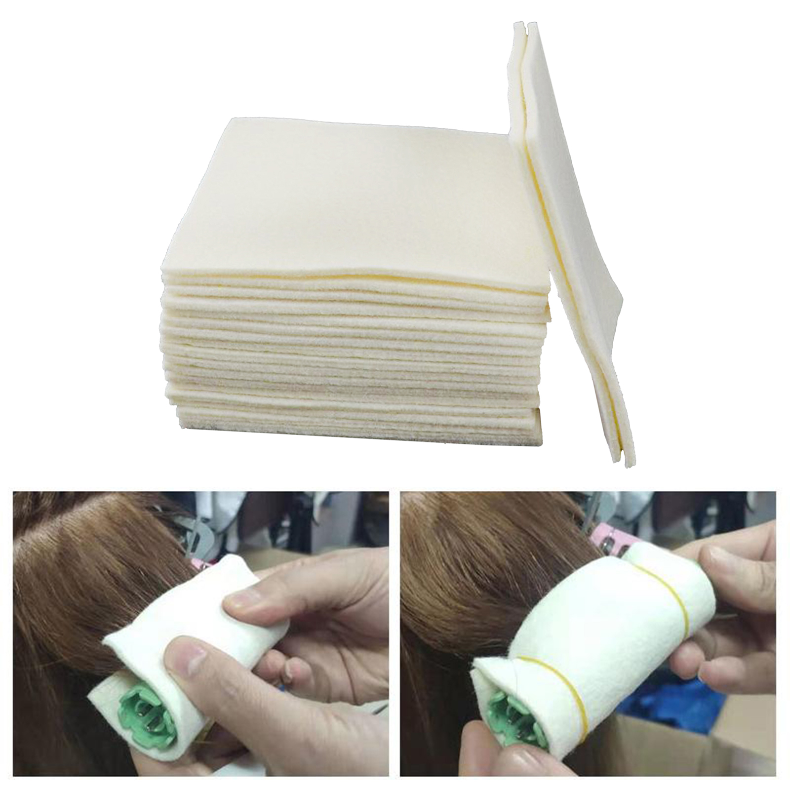 20pcs Perming Cotton Pad Hair Rod Perm Patch Curl Wave Crimping