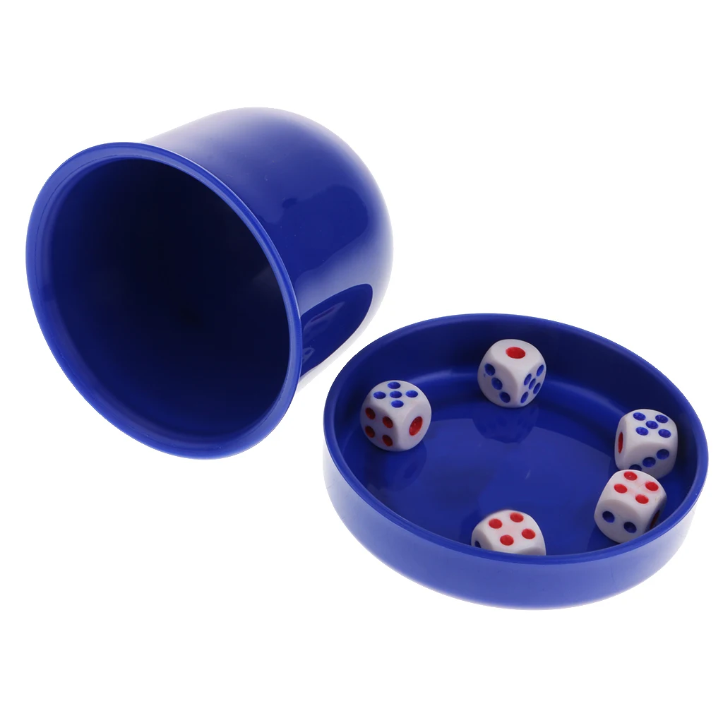 Bar KTV Dice Guessing Game Set Dice Cup Shaker With 6pcs Digital Dice -4 Color for Outdoor  Table Games