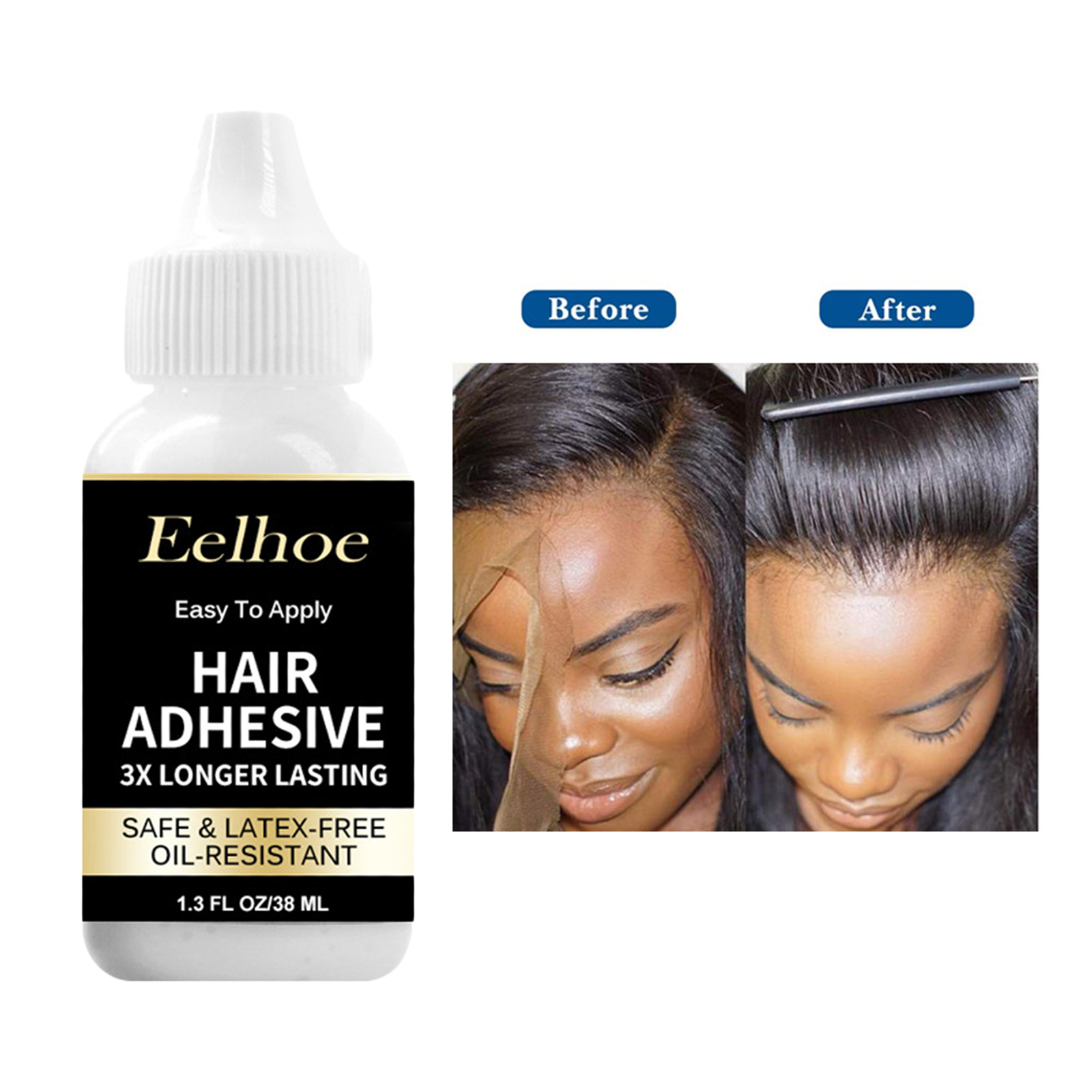 38ml Lace Wig Glue Adhesive Hair Block Invisible Glue Strong Hold Hair Bonding Glue Hair Gel Wig Kits For Tape Toupee Lace Wig