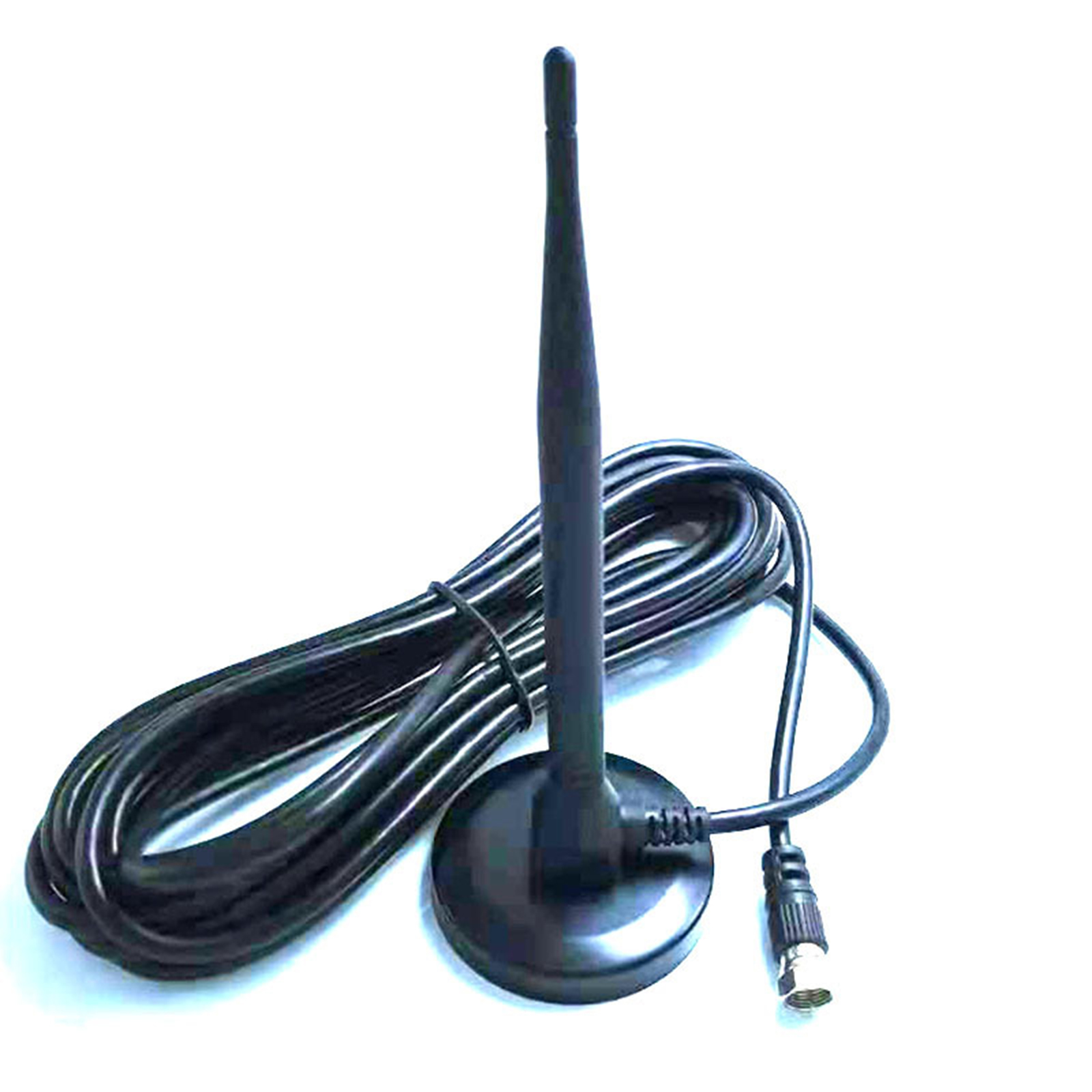 Indoor DTMB TV Antenna VHF UHF Magnetic Base 1.5m Cable, Compatible for DVB-T2 HDTV Easy to Install