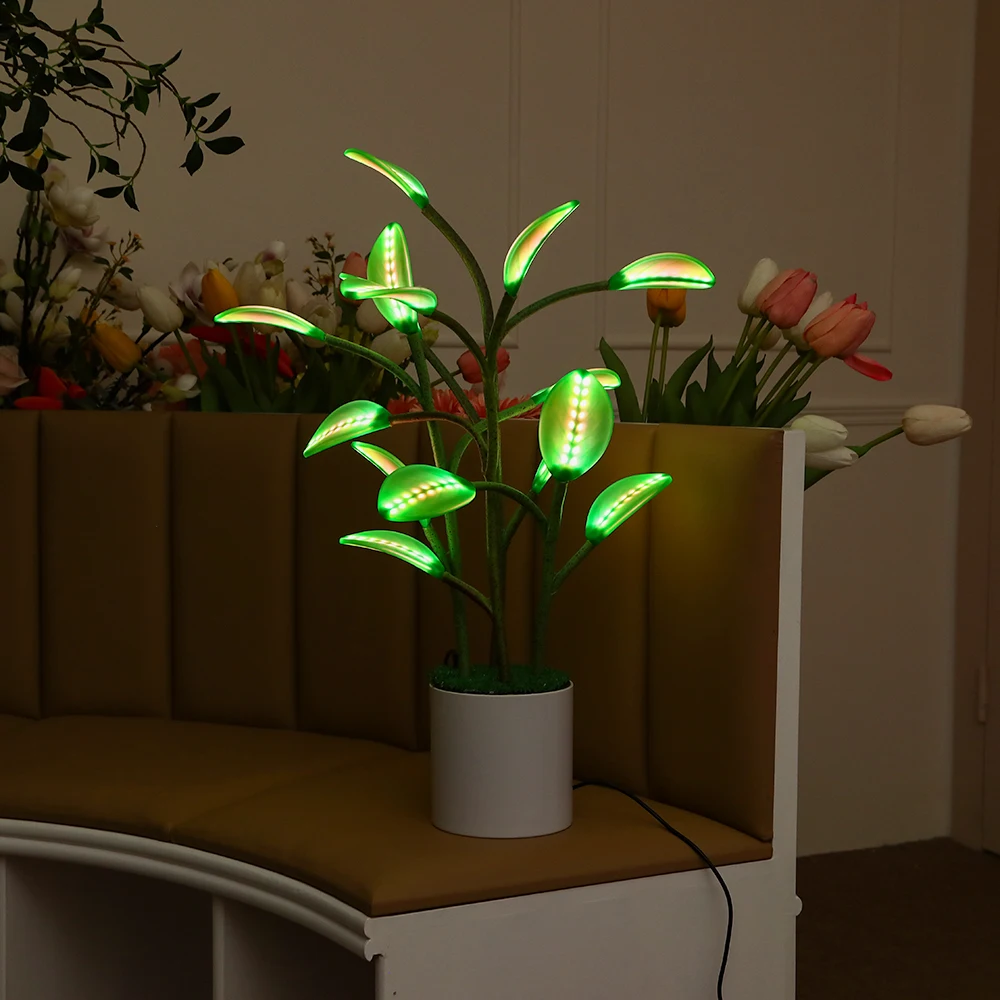 Date Nights A-100LEDS The Magical Led Houseplant,Artificial Plants with 500 Programmable LEDs for Home Decor Indoor,Decorative Fairy Light,Bonsai Houseplant Light for Social Gatherings,Dinner Parties 