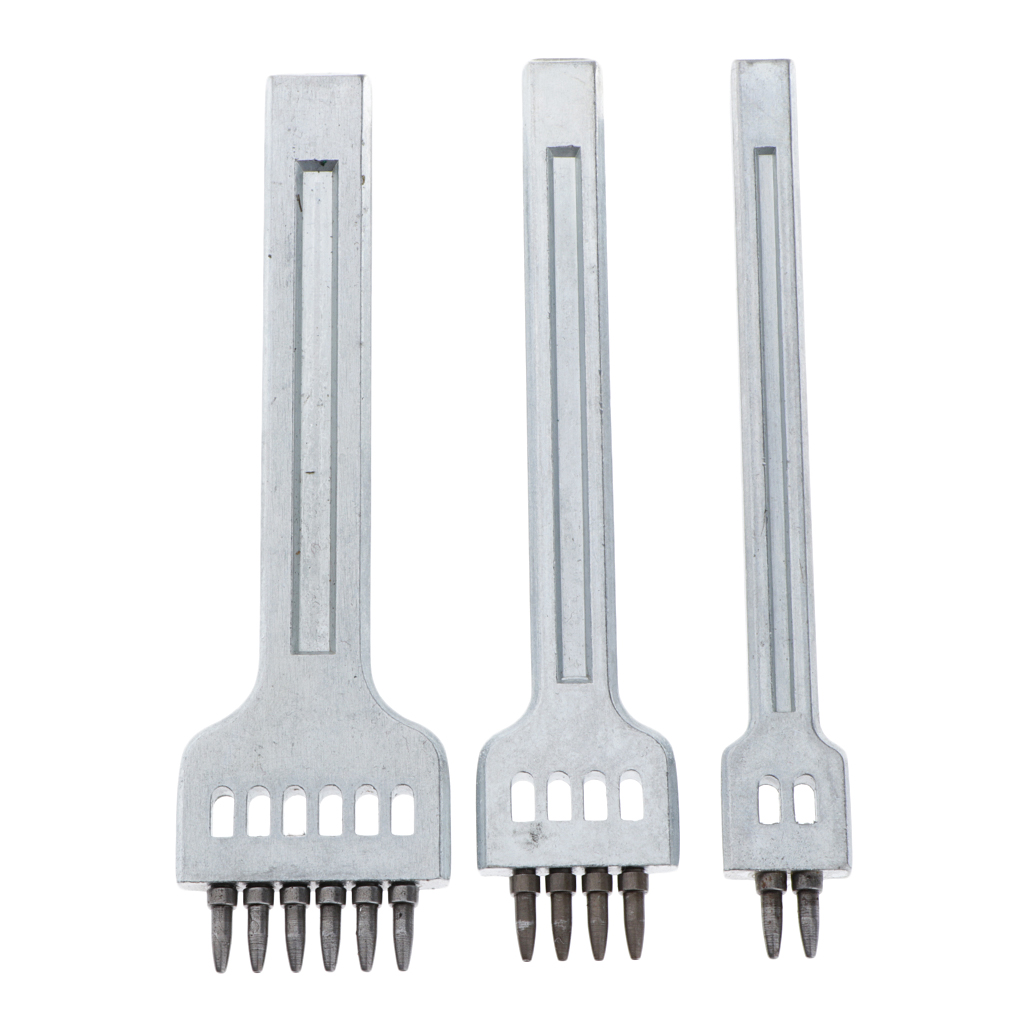 3Pcs 4mm French Style Leather Craft Hole Lacing Stitch Punch  Tool