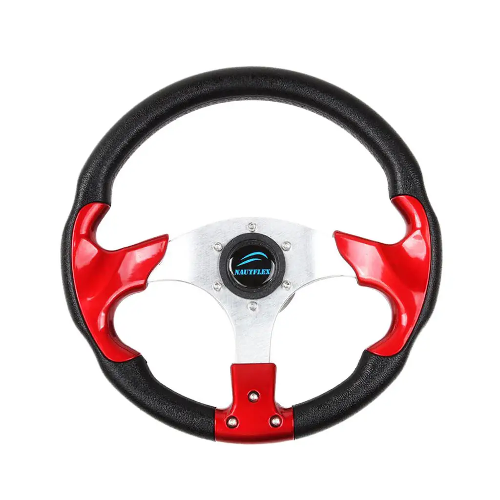 Boat Steering Wheel, 3 Spoke - Marine Yacht Sports Wheel, for 3/4inch (19 mm) Tapered Shaft