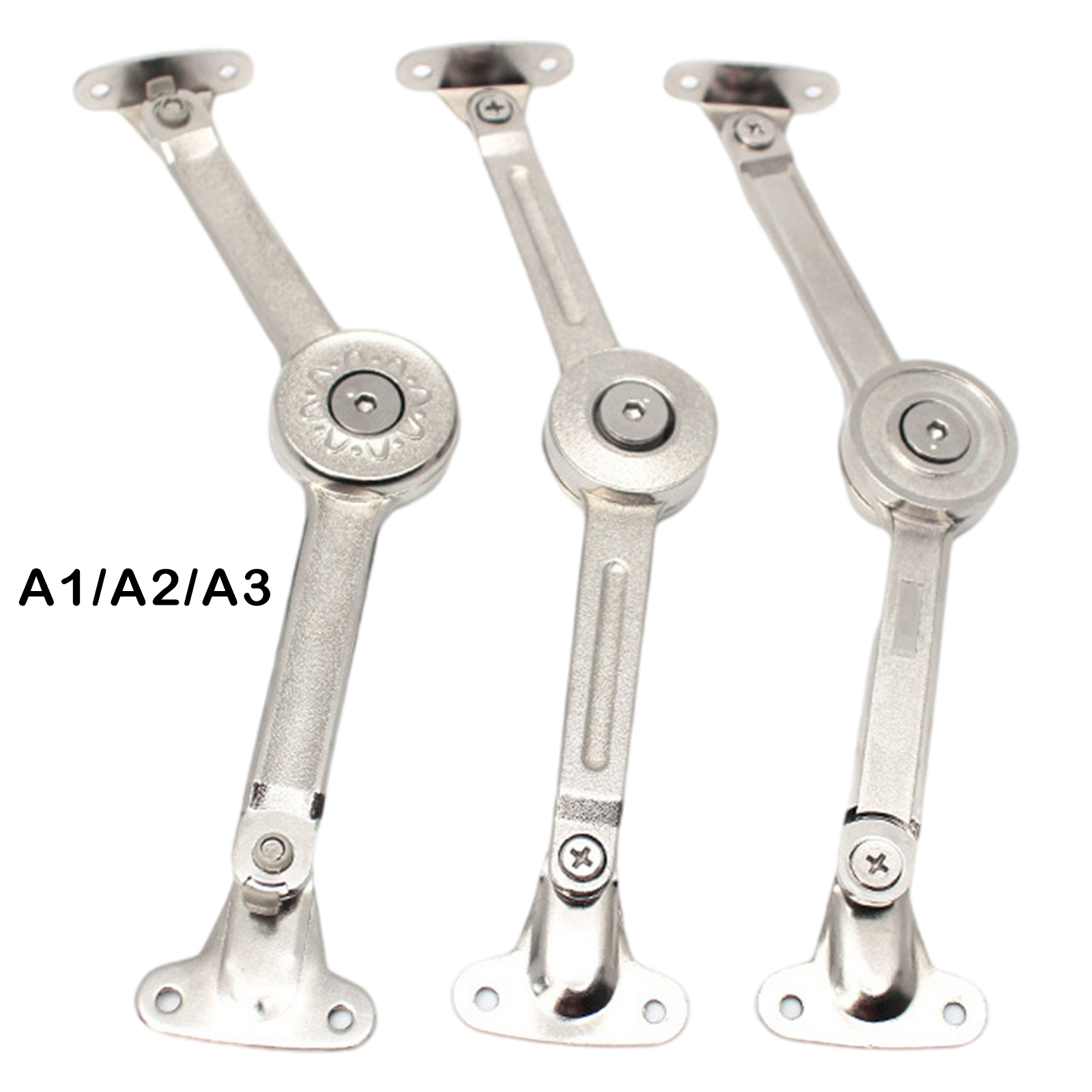 2Pcs Lid Support Hinge, Cabinet Lid Stay with Soft Close Hinges, Tension Adjustable Toy Box Hinges