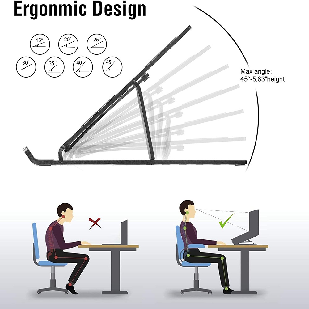 Laptop Stand Tablet Holder Desktop Foldable Holder Adjustable Riser Bracket Portable Holder Notebook & Tablet Accessories