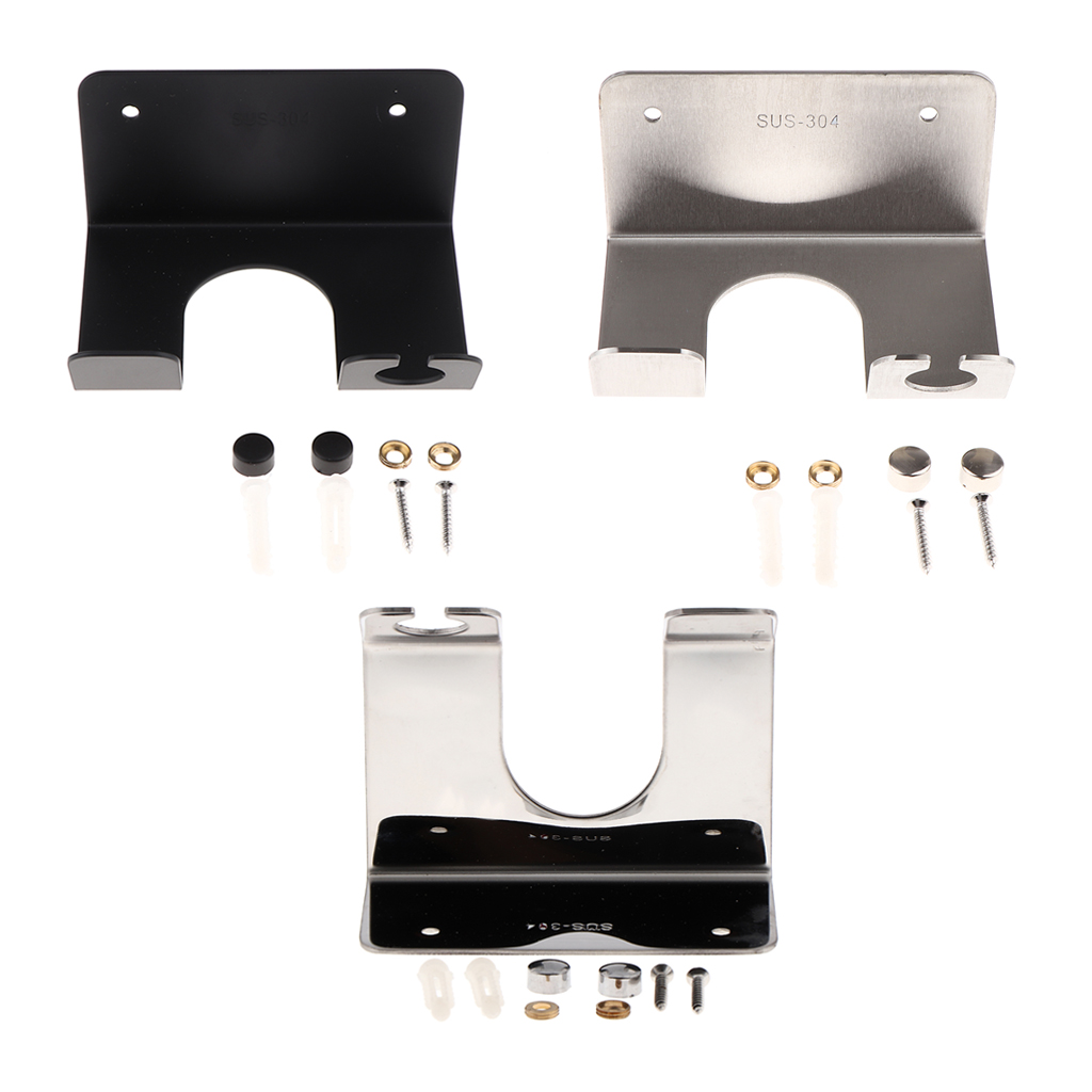 Sturdy Bathroom Blow Dryer Holder Wall Mount Storage Rack Stand Compatible for