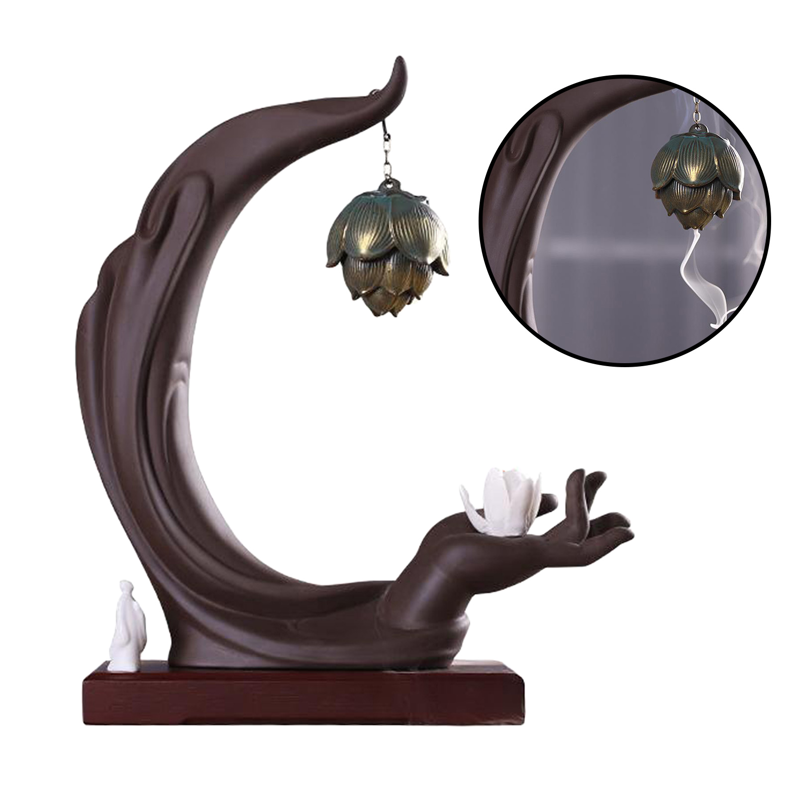 Buddha Hand Backflow Incense Burner Aromatherapy Stove Burner Chinese Crafts