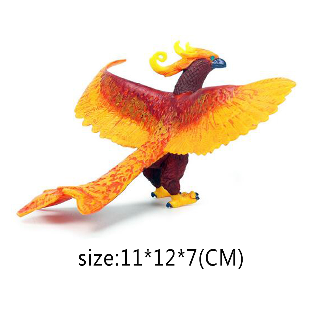 Simulation Bird Animal Action Models Figurines Toys Flying Phoenix Desktop