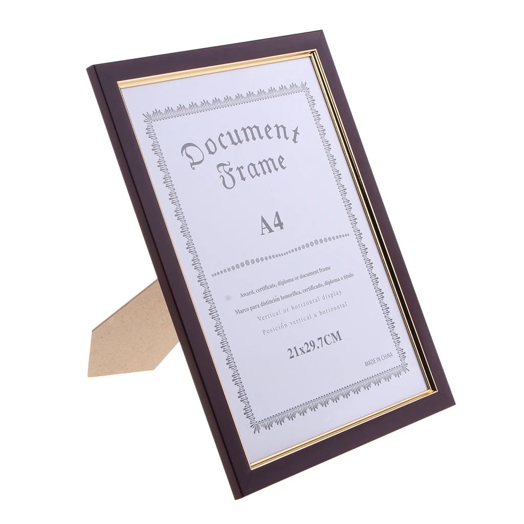 A4 Delicate Wooden Display Frame ?Used for Diploma, Certificate, Photo, Artwork, Picture, Documents, Poster Frame