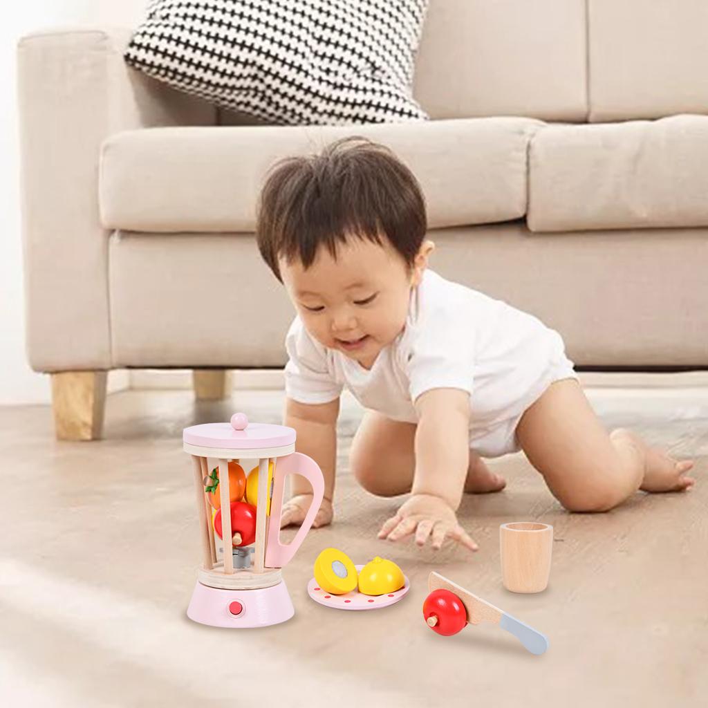 Smoothie Maker Toy, Pretend Role Play Play Food Set for Children Toys Hands-On Ability Development Promoting Fine Motor Skills