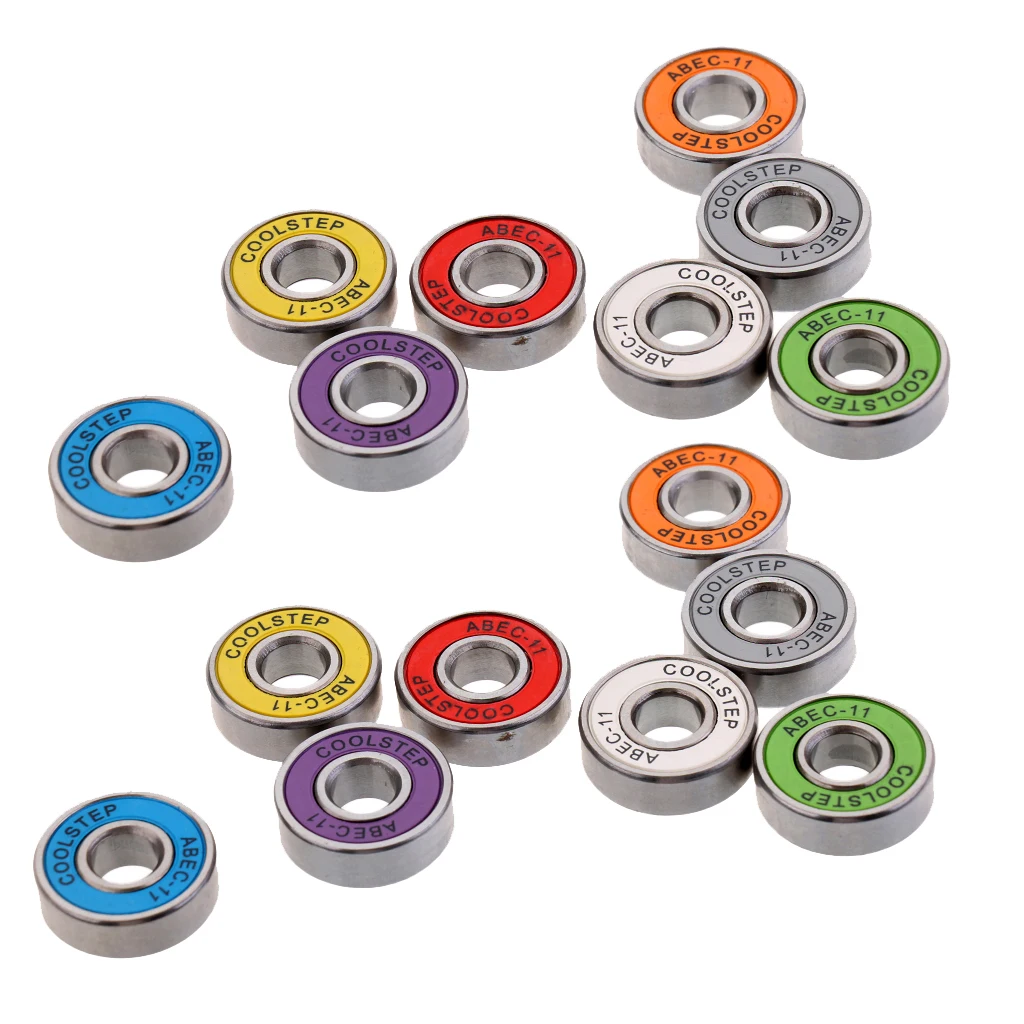 16 Pcs ABEC 11 High Speed Wear Resistant Skateboard Scooter Inline Bearings Skate Board Bearings Longboard Accessories