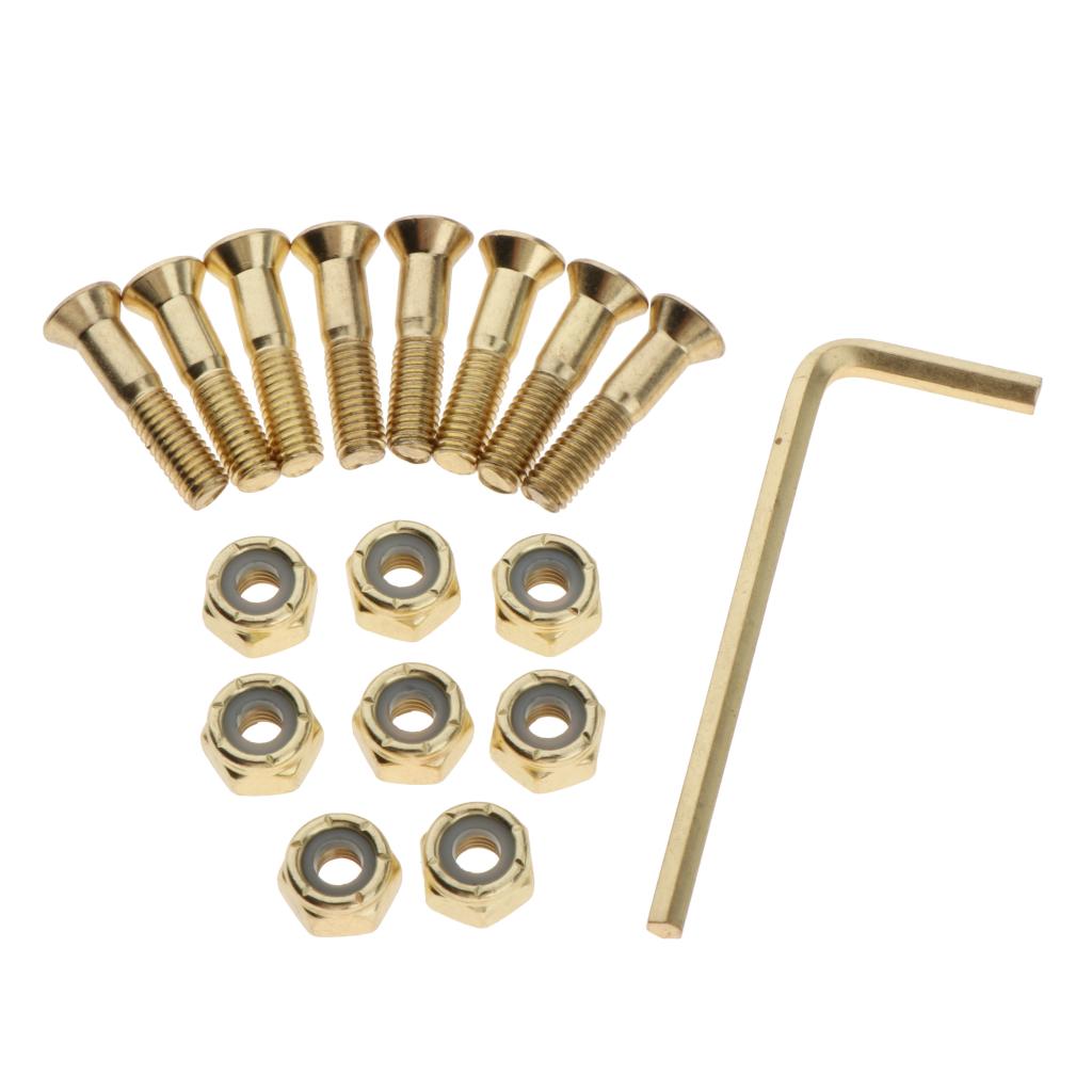 Pack of 8Set/Pcs Skateboard Longboard Hardware Screws Mounting Bolts & Nuts Set