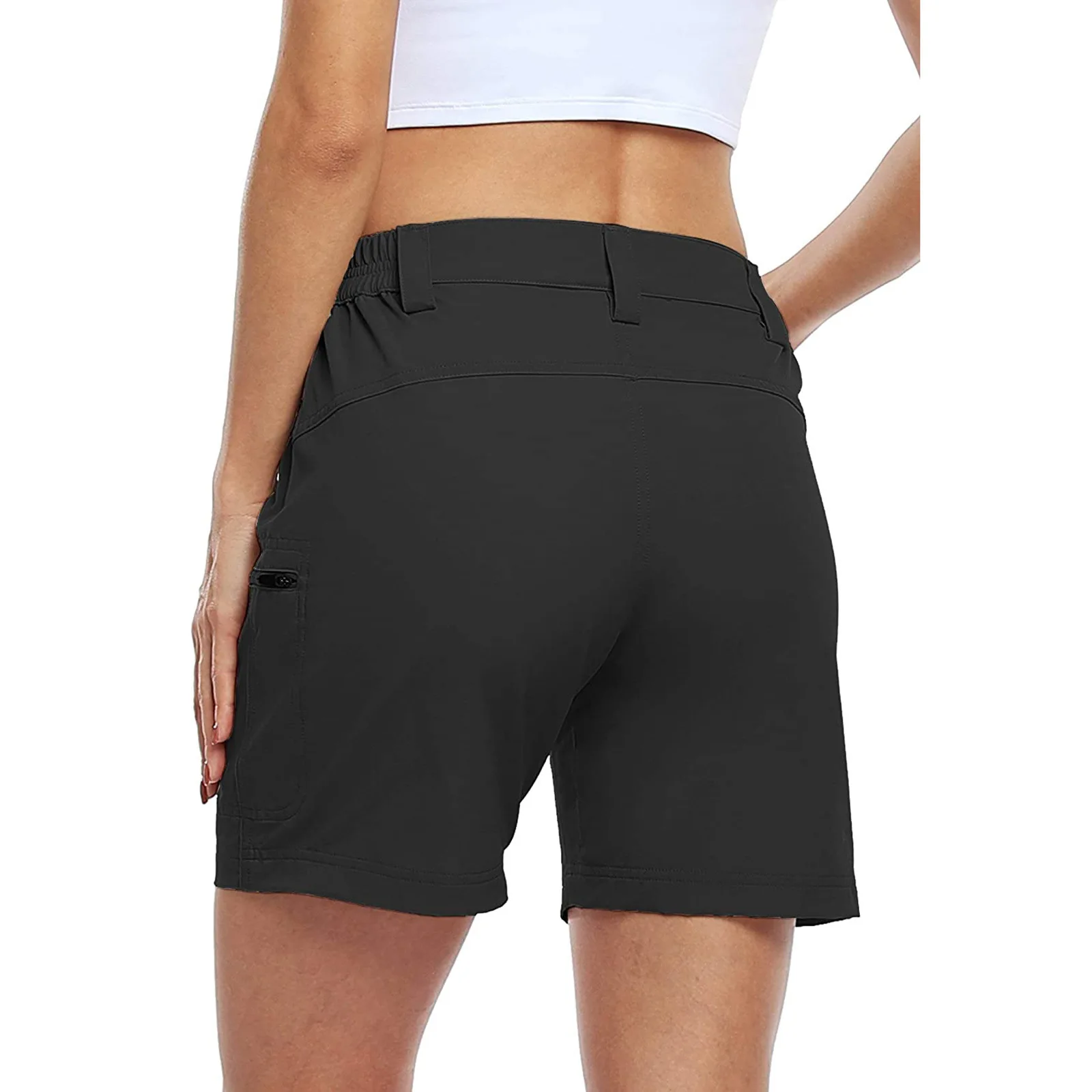 gymshark shorts Women Summer Casual Shorts Solid Color High Waist Elastic Cargo Short Pants Pockets Girl Streetwear burberry shorts
