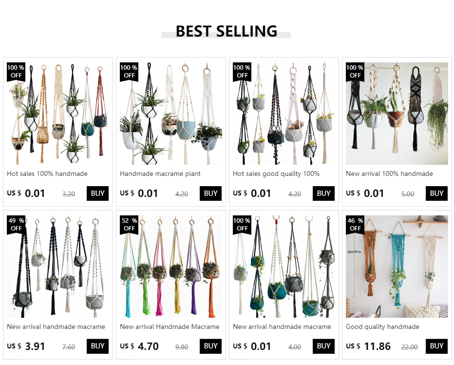 New arrival  100% handmade macrame plant hanger pot holder hanger for pot macrame hanger for plant hanger for flowerpot