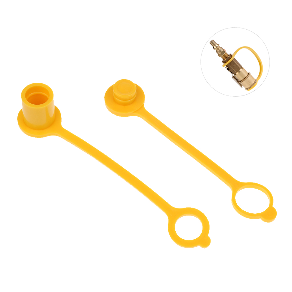 2Pcs Propane LP Gas Dust Cap&Plug Set 3/8'' Quick Connect Plastic 16cm Accs