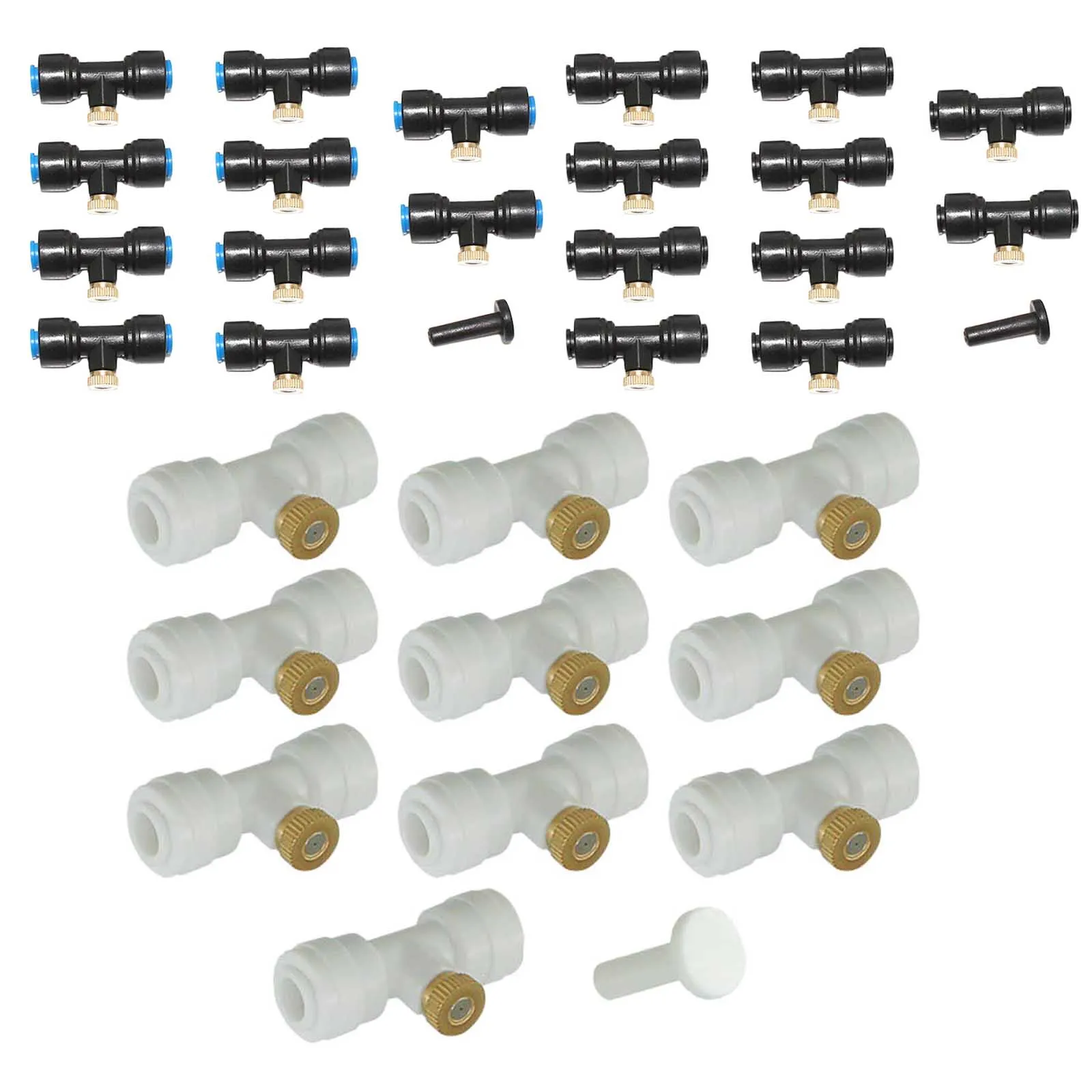 10 Set Misting Nozzles Outdoor Spray Cooling System Replacement Nozzles Greenhouse Cooling Humidifying Cooling Nozzle