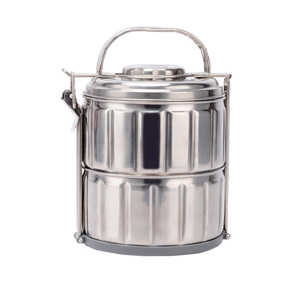Stainless Steel Thermal Lunch Box Portable Stackable Bento Box 2 Tier/3 Tier