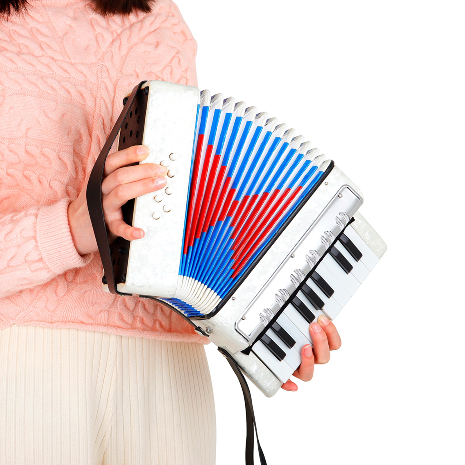 Professional Mini 17-Key Bass Accordion Educational Toys Birthday Gift