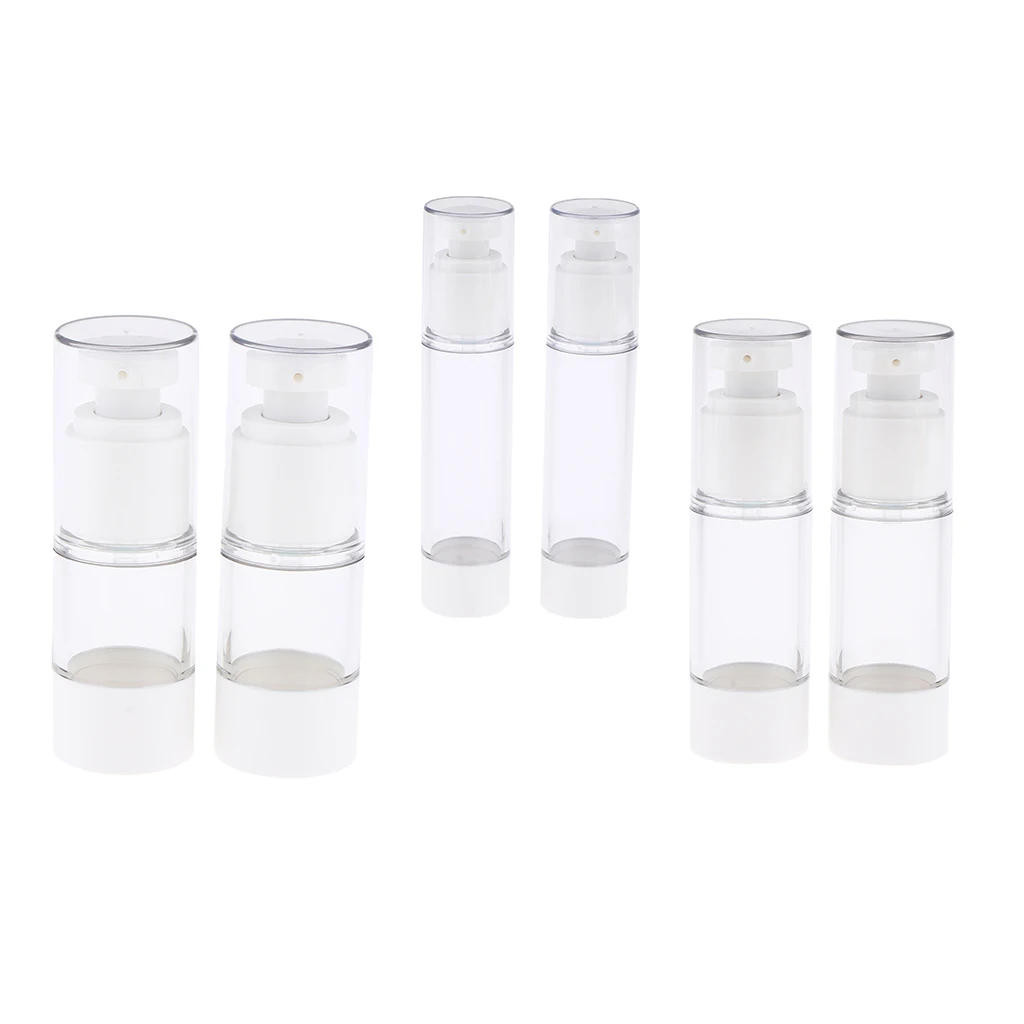 2Pieces, Travel Portable Empty Vacuum Jar Case Holders, Refillable Lotion Essence Bottles