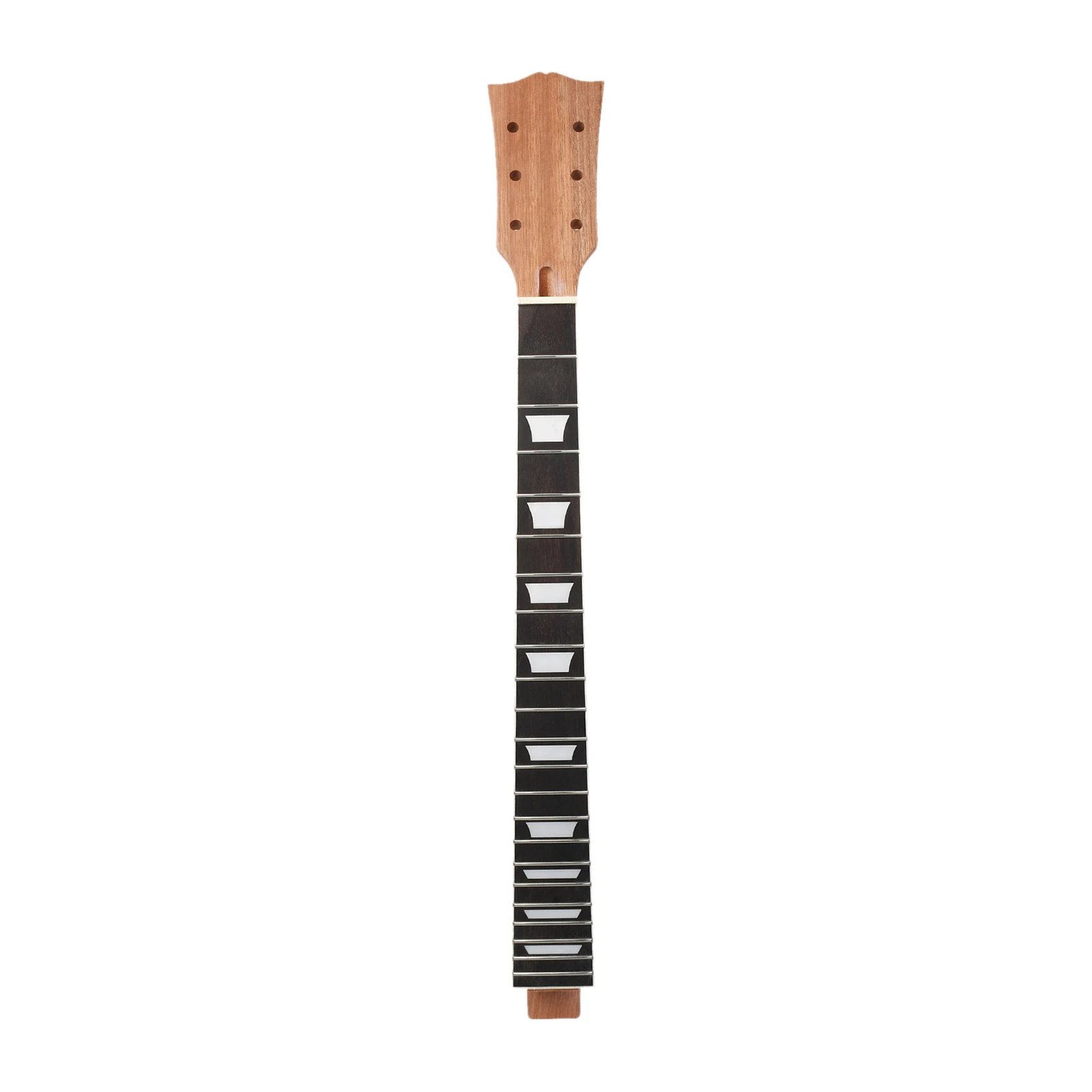 Guitar Neck Mahogany Rosewood with Trapezoid Inlays Replacement for  DIY