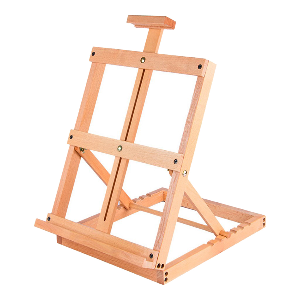 Wood Table Top Easel Adjustable Portable Art Easel for Painting and Drawing or