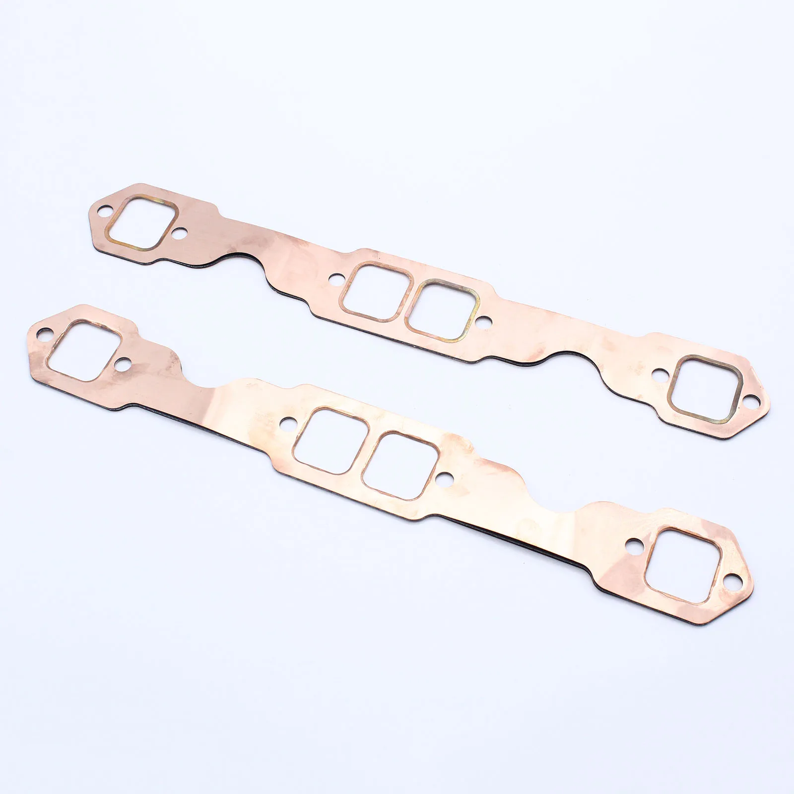 SBC Oval Port Copper Header Exhaust Gasket Seal For Chevy SB 327 305 350 383 Exhaust Manifold Gasket Set