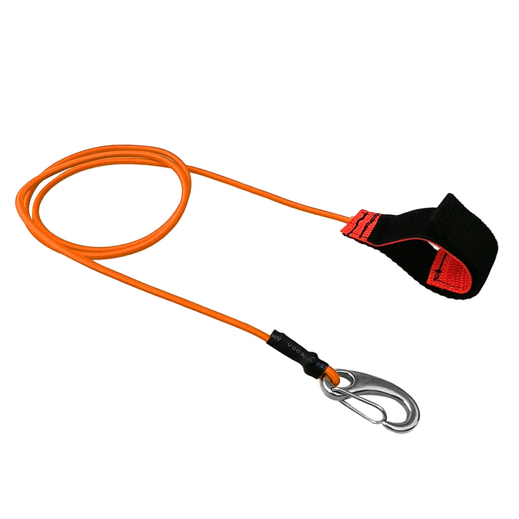 Durable Kayak Paddle Leash Fishing Rod Holder Safety Lanyard Carabiner Clip