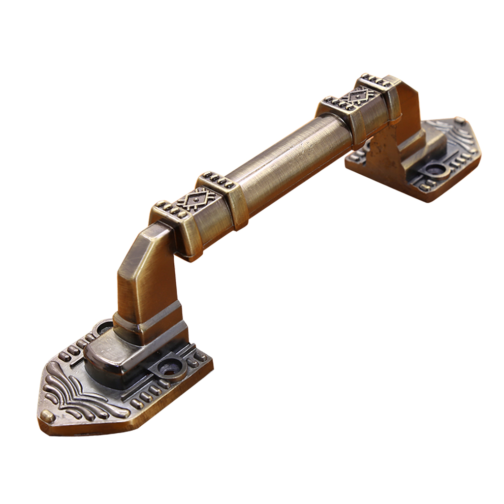 Pastoral Simplicity Retro Door Knobs Cupboard Handle Cabinet Pull - 200mm Red Bronze, as described
