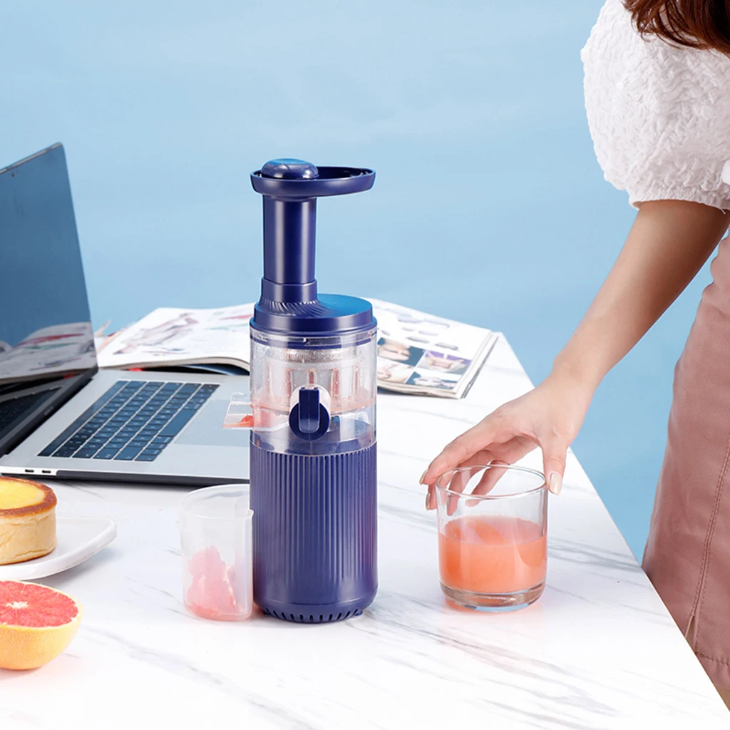 Small Masticating Juicer BPA-Free Easy Clean Electric Slow Juicer Juice Extractor for Vegetable Fruit Juice Smoothies