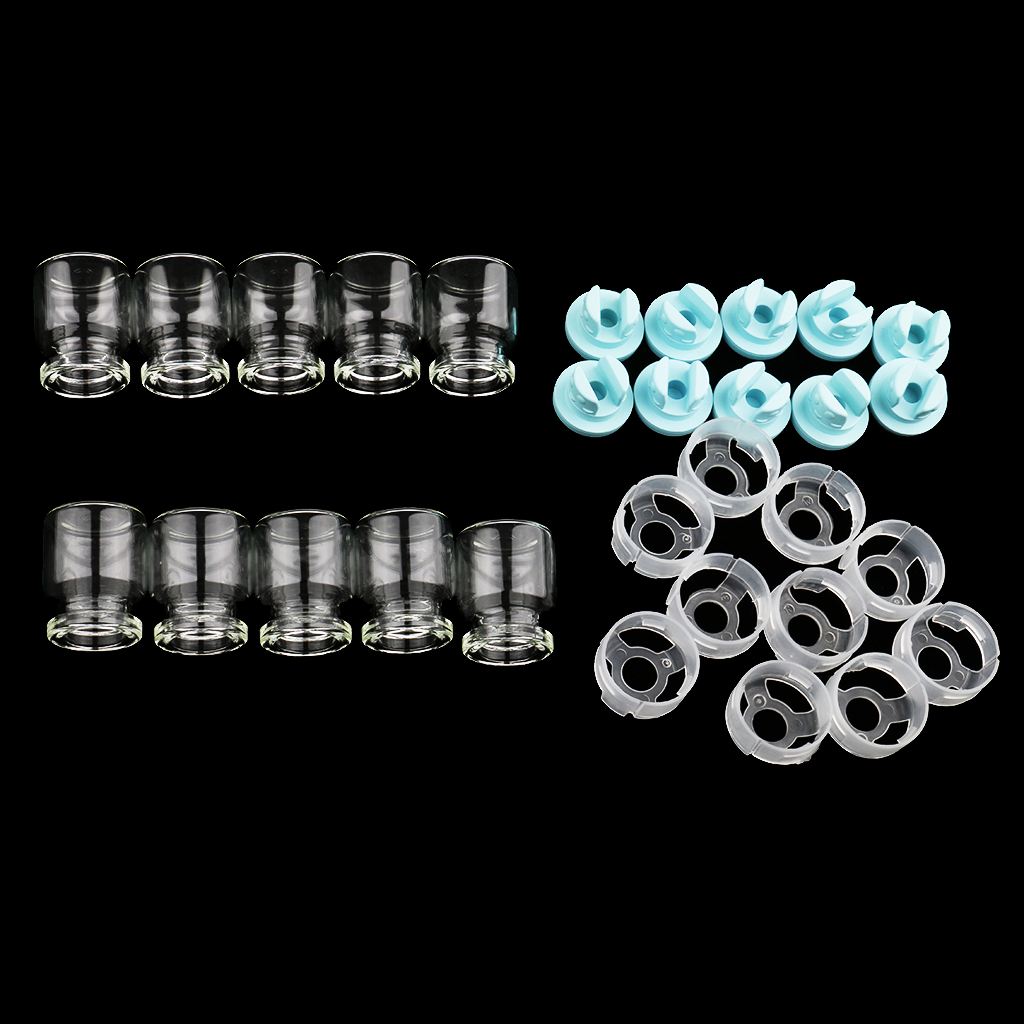 Lots 10pcs Empty Clear Dram Glass Bottles Vials with Stopper