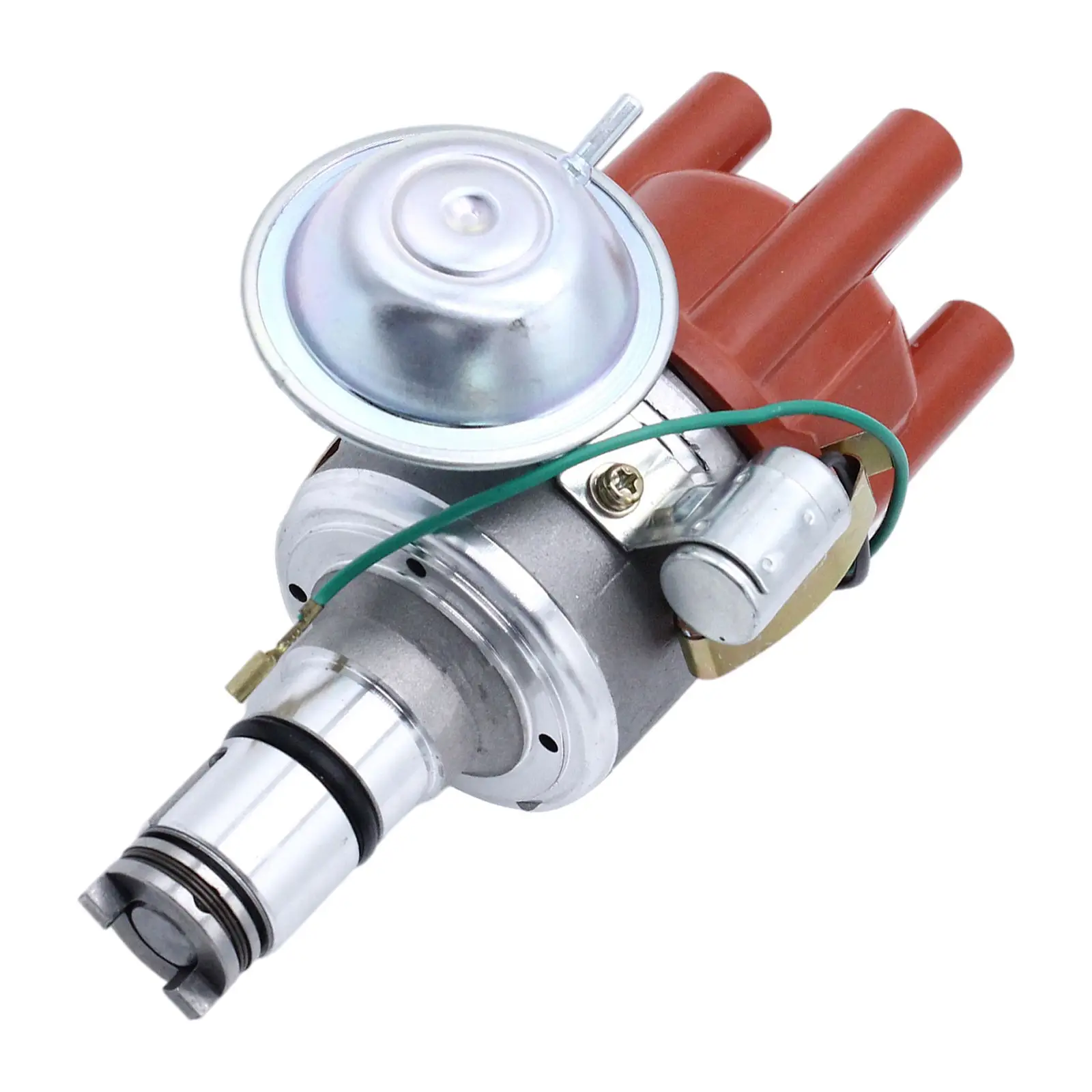 Vacuum Advance Distributor Electronic Distributor 043905205 SI-AT64006 with Ignitor Technology Flame-Thrower for VW Beetle