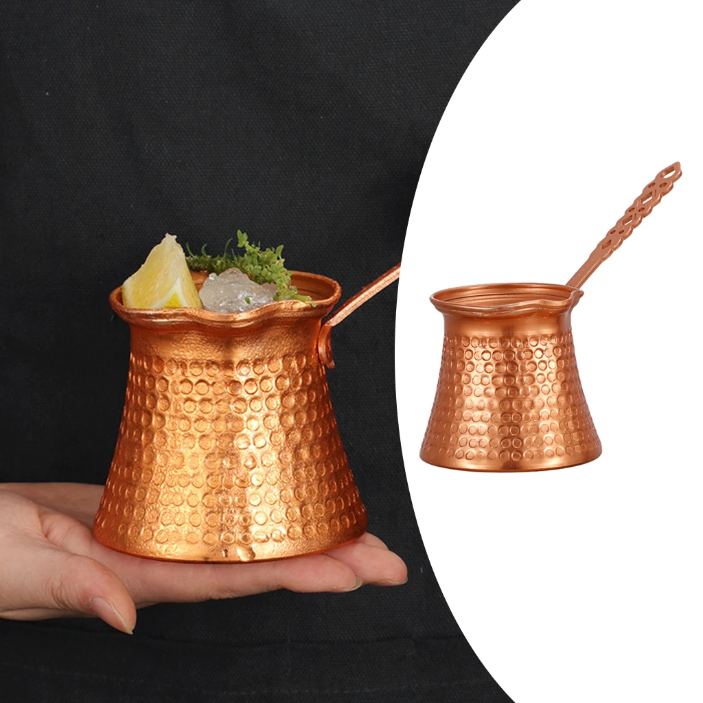 Turkish Coffee Pot Maker Copper Hand Hammered Ibrik Vintage Cezve Cup