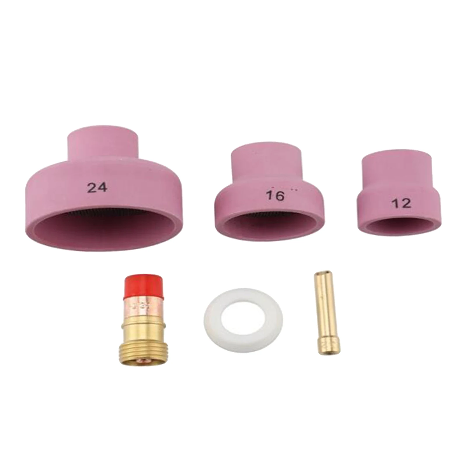 6PCS Ceramic Nozzle Set No.24/16/12 fits for WP 17/18/26, High Efficiency