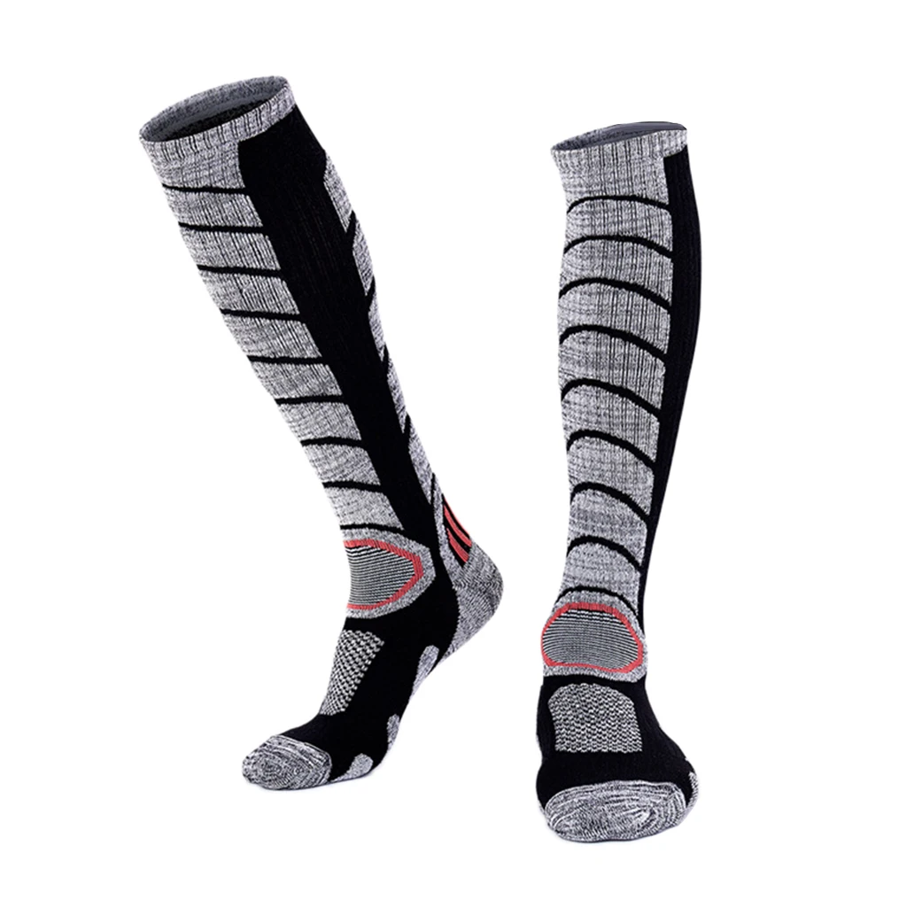 Women/Men Ski Socks Keep Warm Long Tube Mountaineering Outdoor Breathable D0C9 