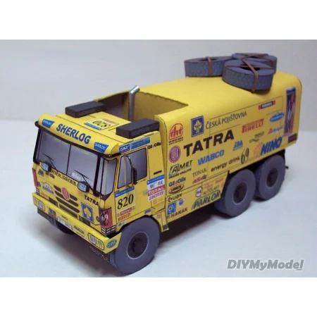 The Paris Dakar Rally Tatra_815 racing Truck car paper Model Do It Yourself DIY 