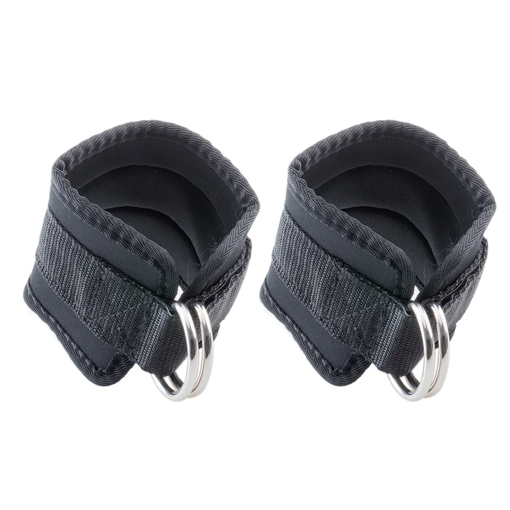 2pcs Gym Exercise Ankle Strap Weight Lifting Fitness D Ring Cable Attachment 