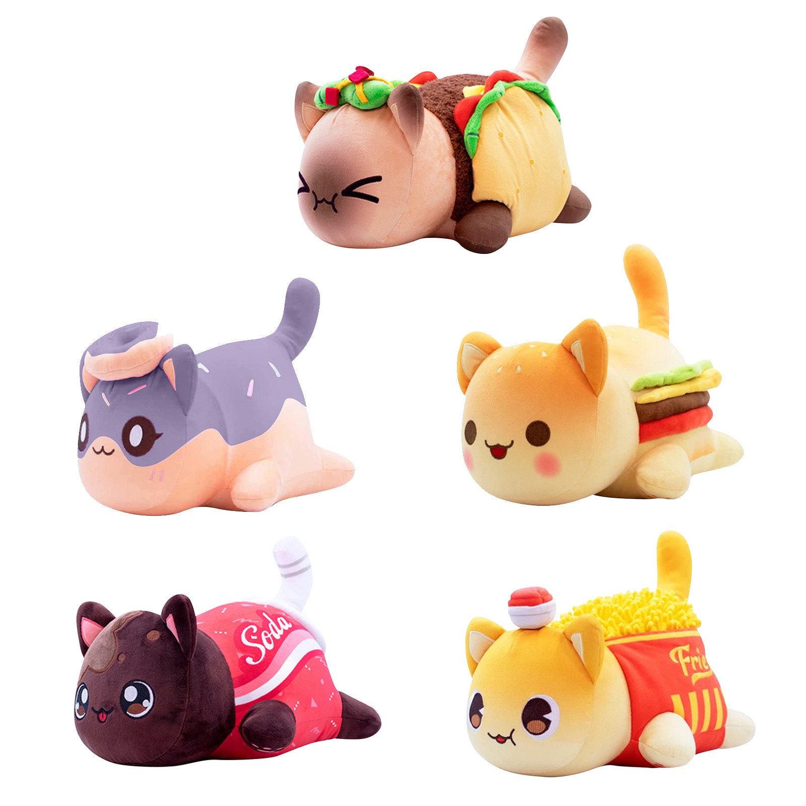 burger cat plush