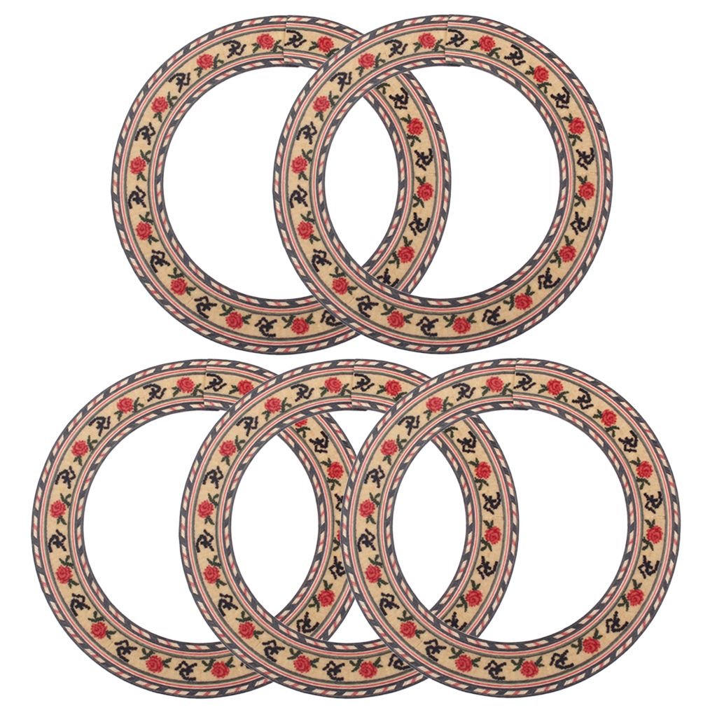5x Soundhole Inlaid Rosette Material Acoustic Classical Guitar Replacement
