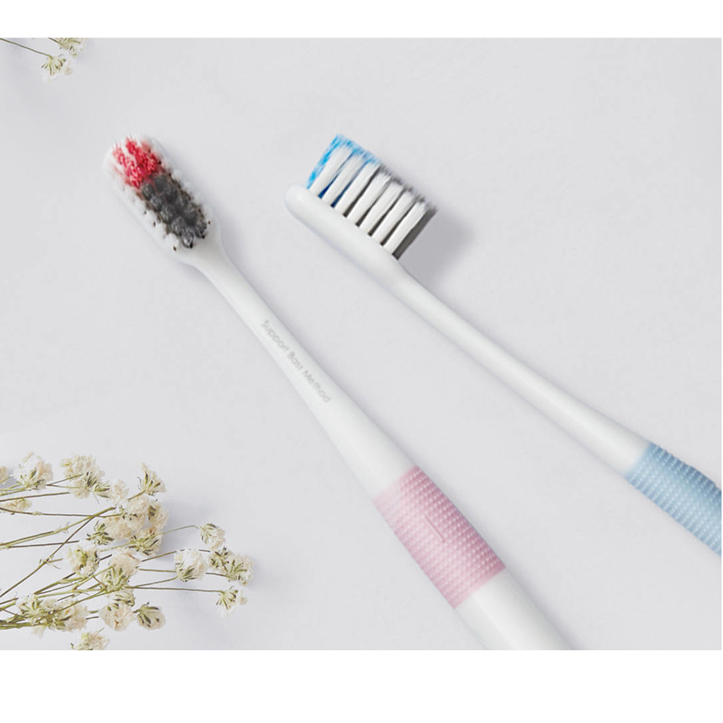Pink Travel Bristle Toothbrush Oral Care Tooth Brush Support Bass Method