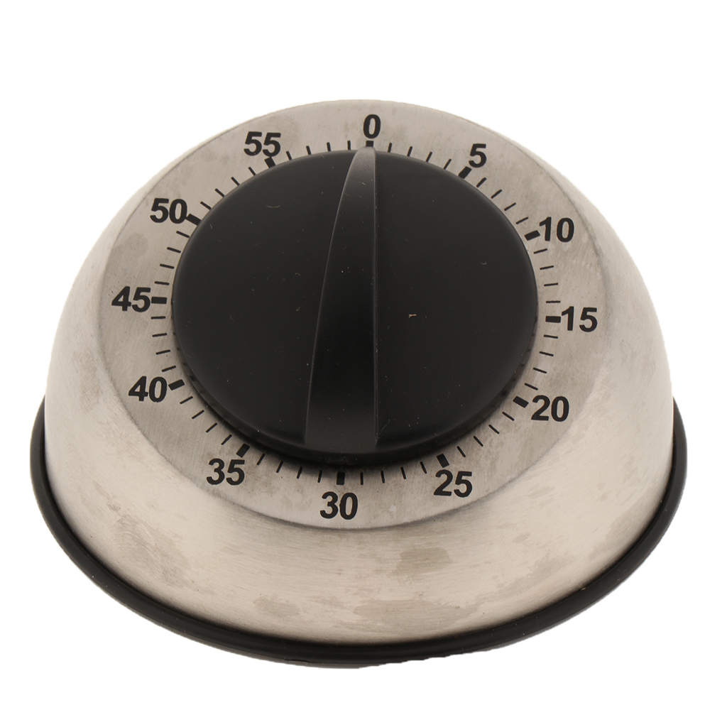 Mechanical Kitchen Timers Stainless Steel Wind up Analog  Timer 60