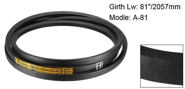 Uxcell A72-A85 Drive V-Belt Girth 72 Inch-85 Inch Industrial Power Rubber Transmission Belt