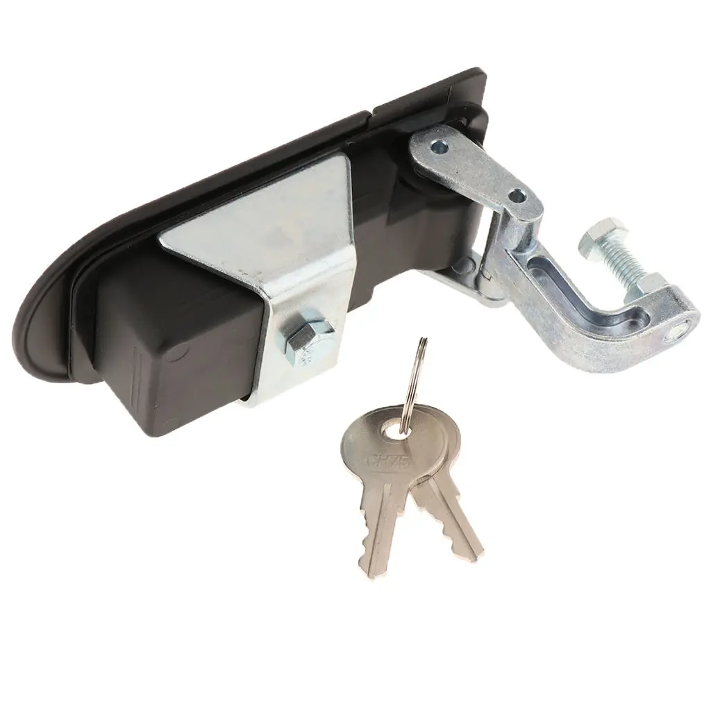 Black Compression Latch Lock W/2 Keys Horsebox Locker Replacement for RV