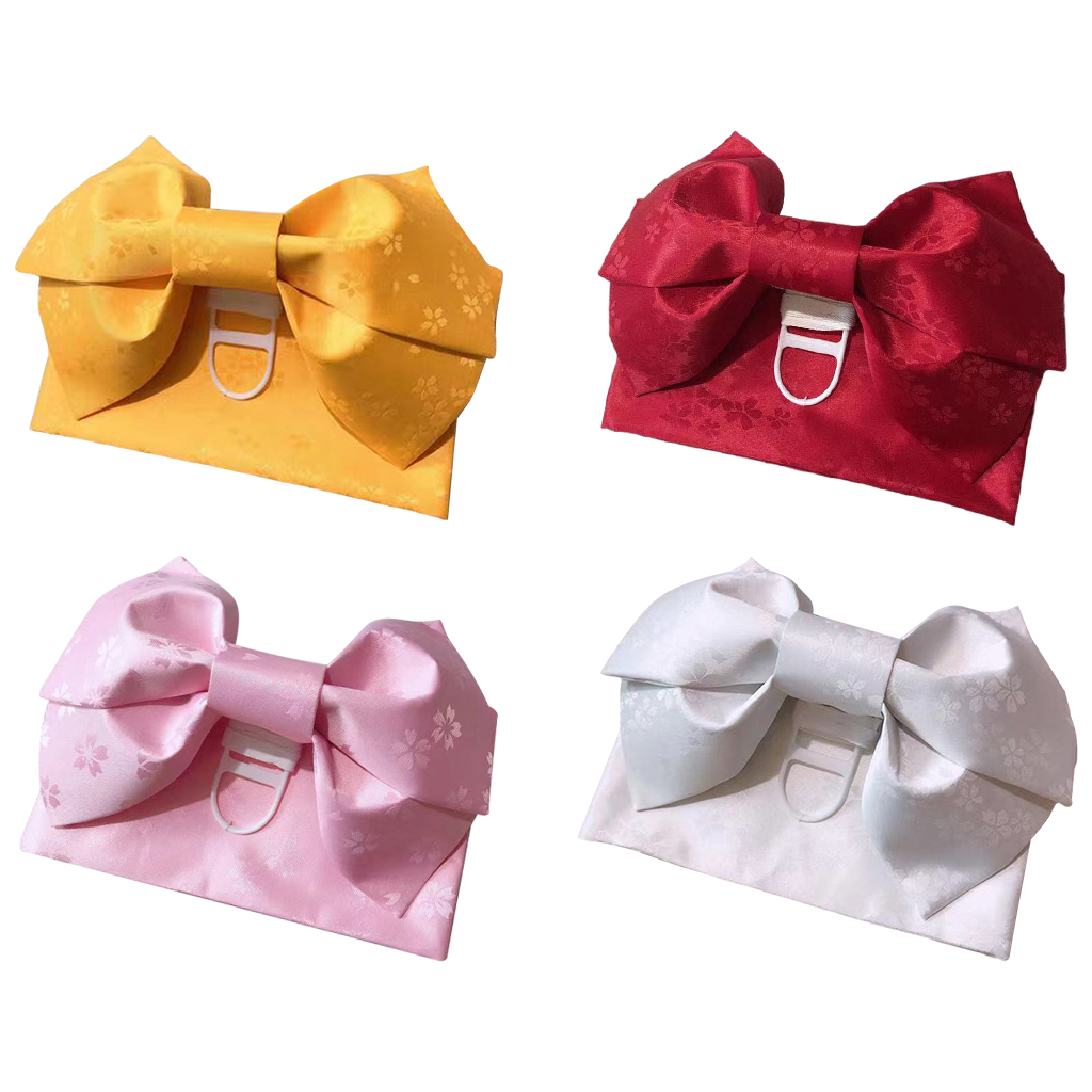 Japanese Kimono Obi Women Solid Yukata Belt Classic Geisha Kimonos Waist Belt Sweet Dressing Bow Tie Setting Belt