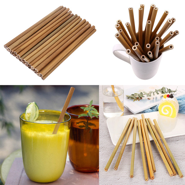 30Pcs Bamboo Straw Reusable Hollow Wooden Tube Kitchen Home DIY Wood Arts  Crafts - AliExpress