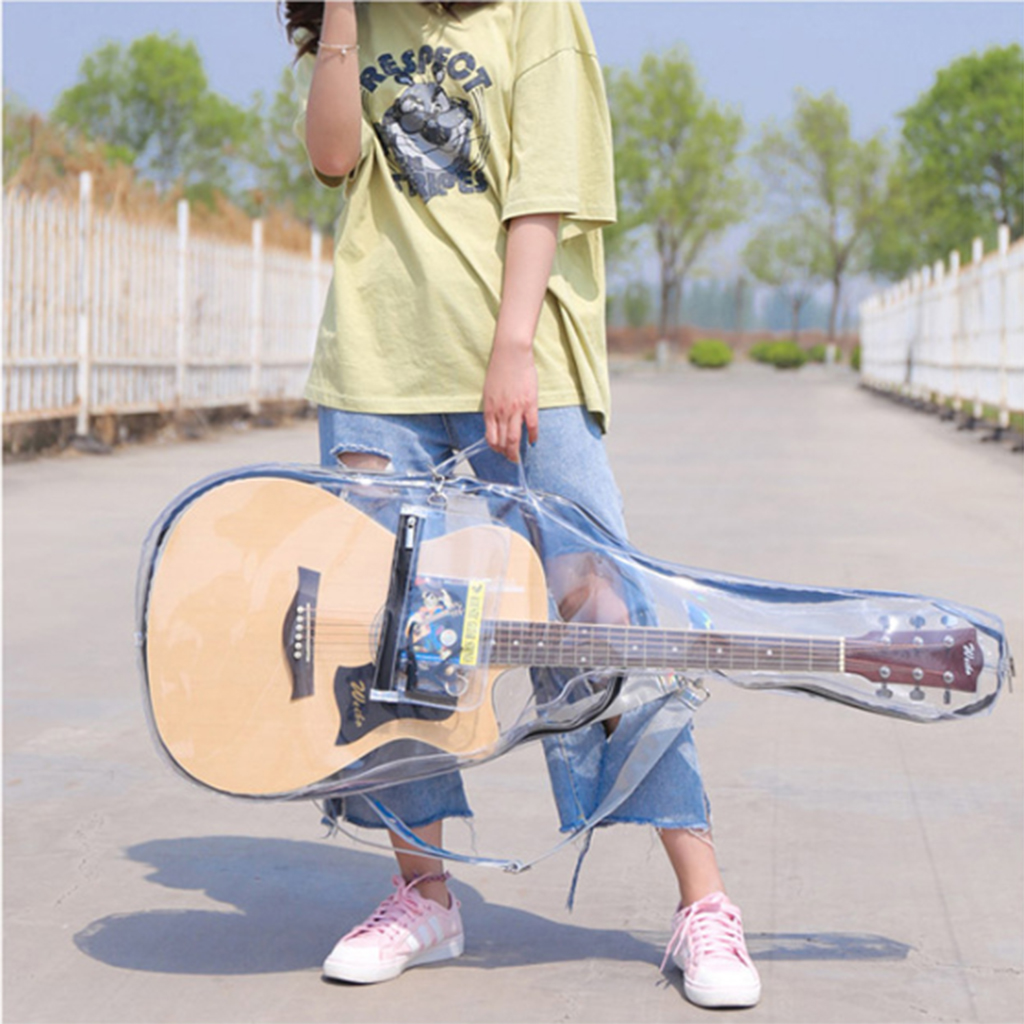 Guitar Bag Bag Transparent Guitar Bag Guitar Bag Carrying Case Classical Guitar Bags Waterproof 39-41 Inch