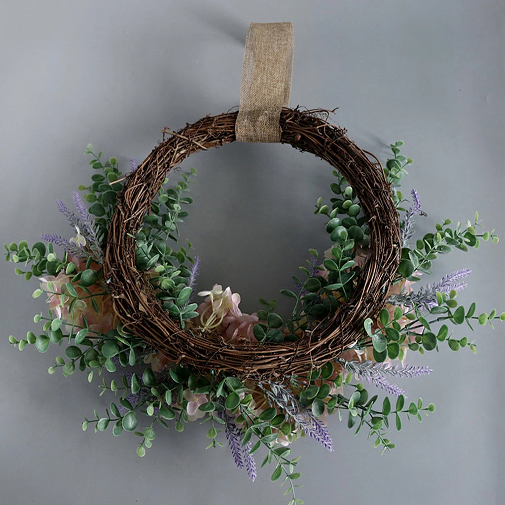 Artificial Eucalyptus Wreath Half Flower Garland for Front Door ing Wall Decor Festival Party Ornament Wedding Decoration