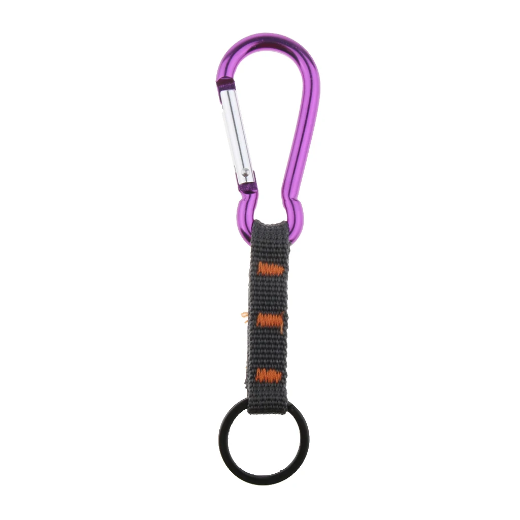 Hiking Backpack Webbing Strap With Metal Kingring Carabiner Clip Hook Buckle