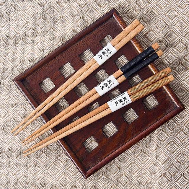 1 Pair Japanese Hexagonal Chopsticks Wooden Sushi Fast Food Noodles chop  sticks Tableware Kitchen Bar Supplies Chinese Cutlery